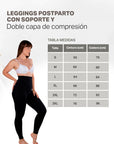 Leggings Postparto con soporte y doble capa de compresión